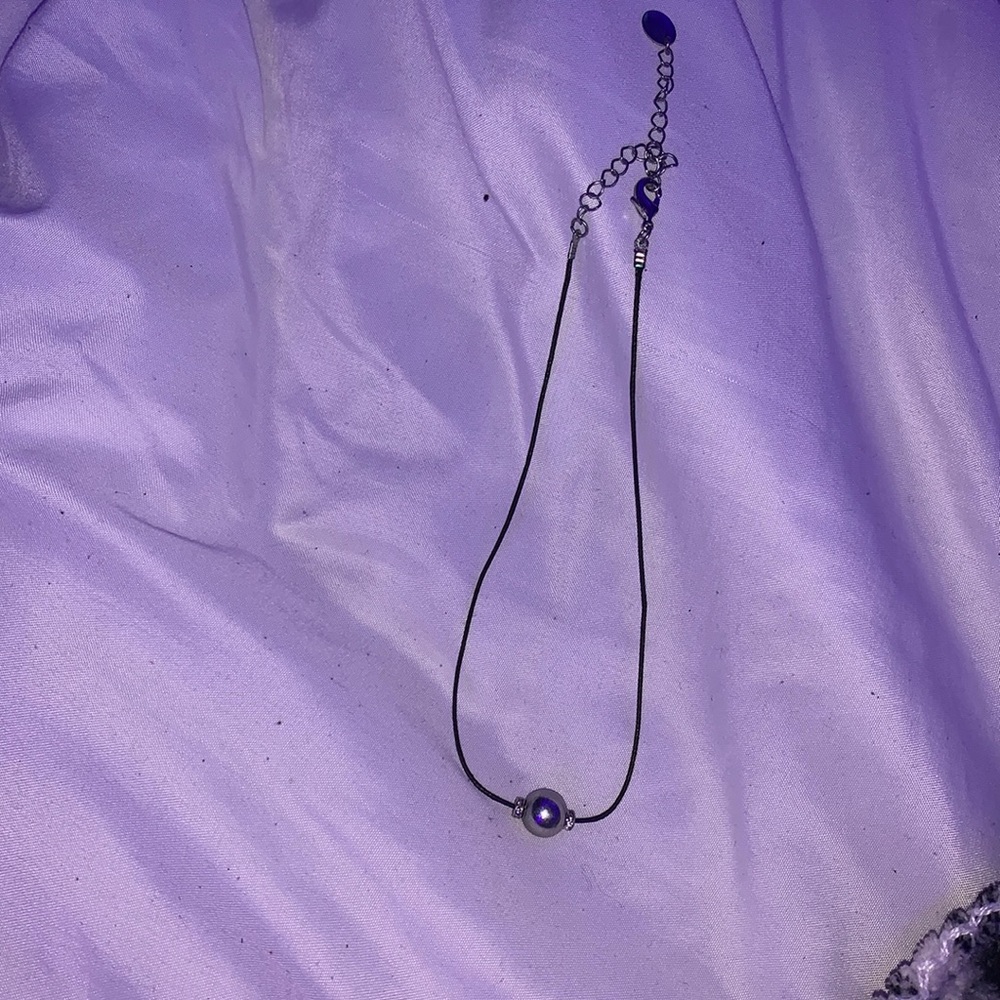 silver choker beach necklace